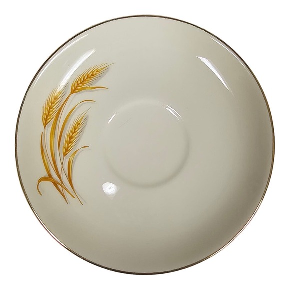 Vintage Golden Wheat 6" Ceramic Saucer Set of 4 - Picture 7 of 12
